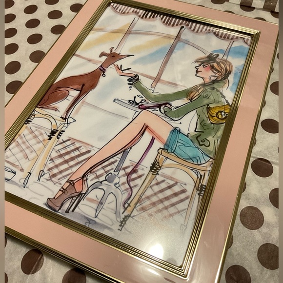 Henri Bendel Girl with Her Whippet Framed Print - Picture 4 of 6
